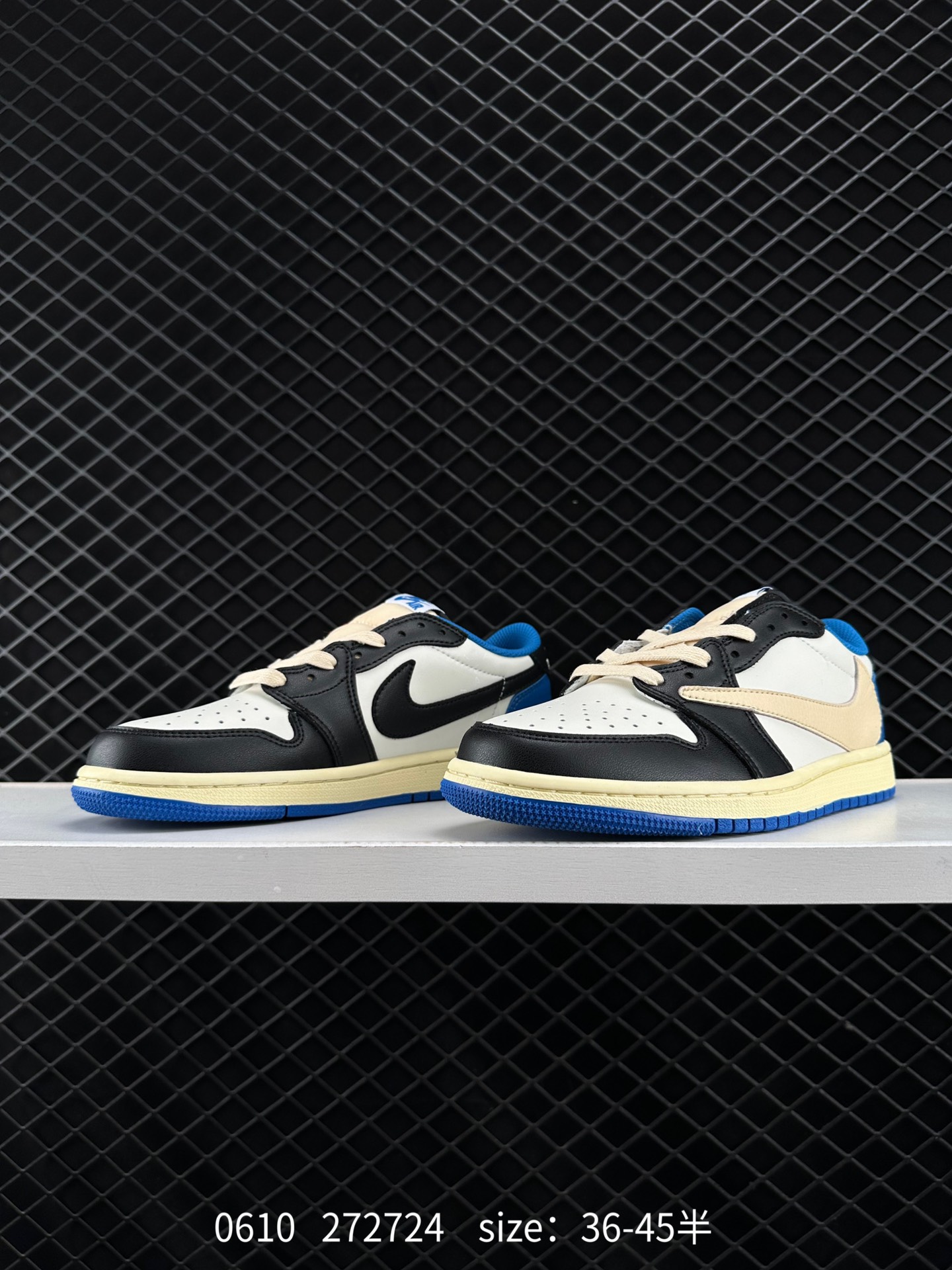 Fragment Design x Travis Scott x Nike Air Jordan 1 Low OG SP”Military Blue”